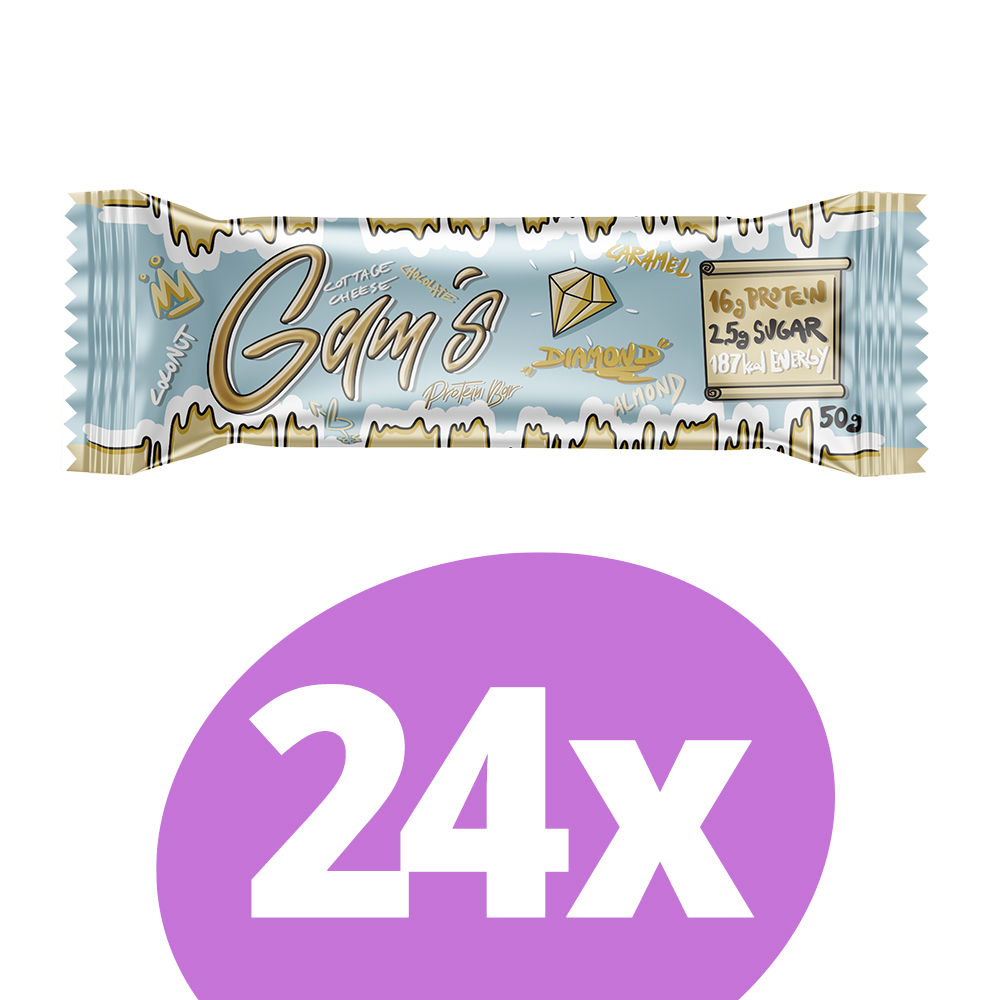 E-shop Gam's Proteínová tyčinka s kolagénom - Kokos cheesecake DIAMOND 50g (24ks)