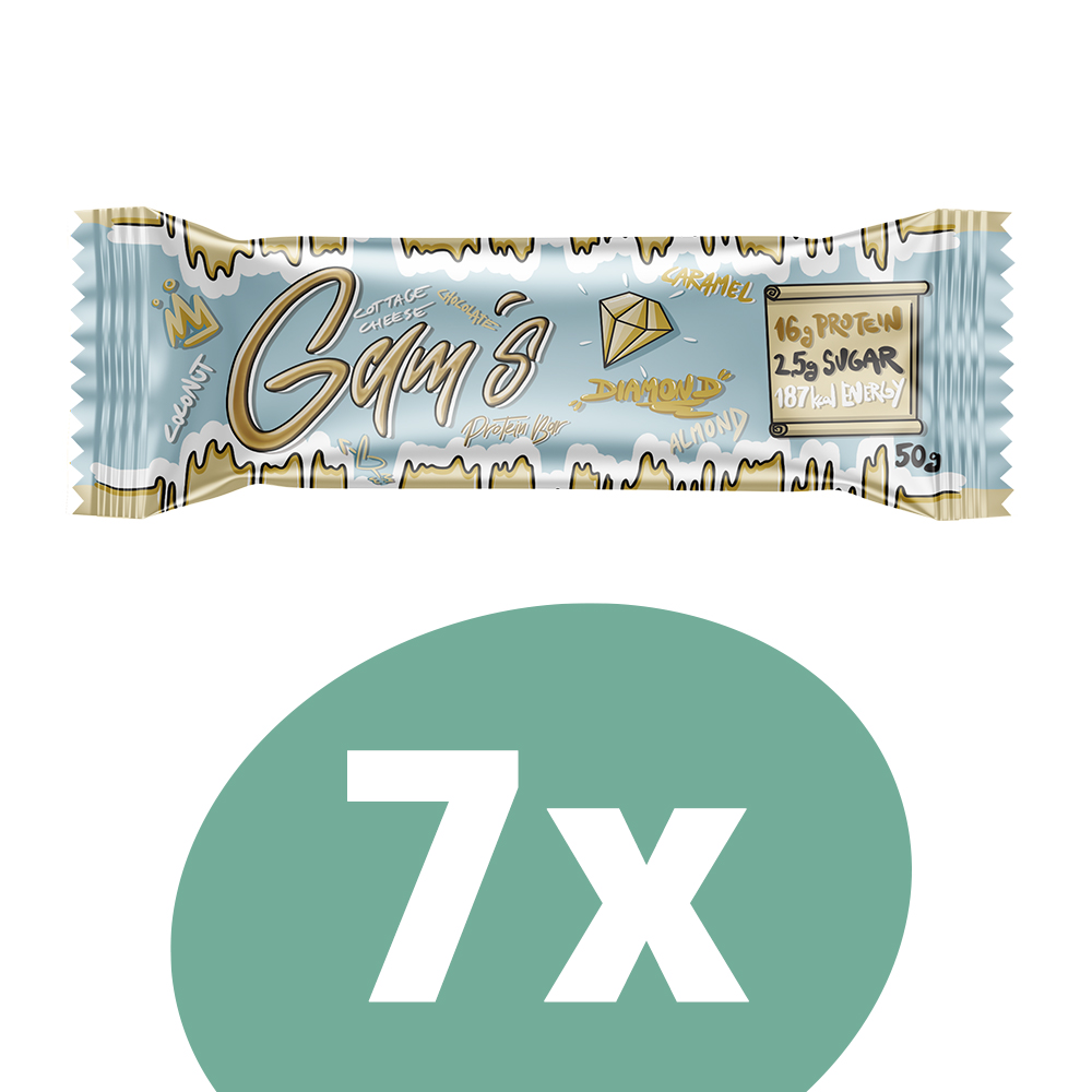 E-shop Gam's proteínová tyčinka s kolagénom - Kokos cheesecake DIAMOND 50g (7ks)