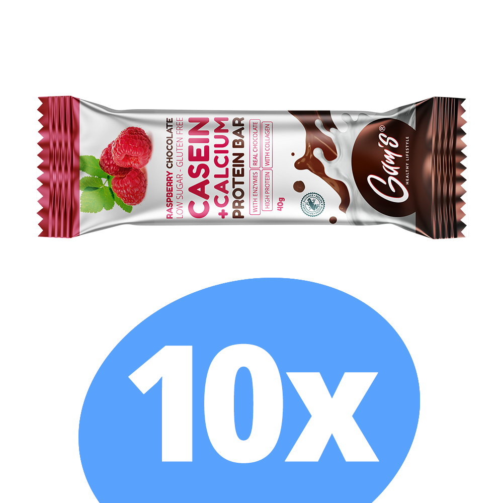 E-shop Gam´s kazeínová tyčinka s vápnikom- malina + čokoláda 40g (10ks)