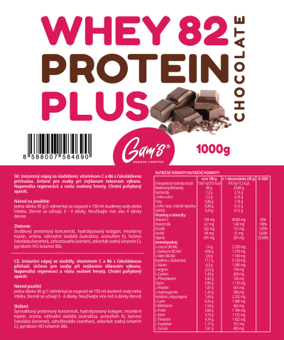 Gam´s WHEY 82 Protein Plus Čokoláda 1000g