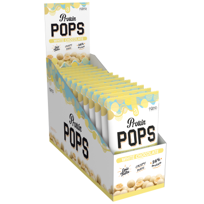 Näno POPS  křupavé sójové lupínky v bílé čokoládě 38g