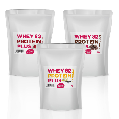 Gam´s WHEY 82 Protein Plus mix pack Višňa - Jogurt, Čokoláda,Vanilka 30g
