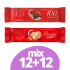 RED- čokoláda 26g/ mix karton mléčná + s karamelem 24ks
