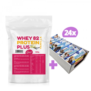 Gam´s pack WHEY 82 Protein Plus Vanilka 1000g + Gam´s PROTEIN 50g - 9 příchutí - 24ks