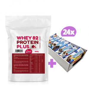 Gam´s pack WHEY 82 Protein Plus Višeň - Jogurt 1000g + Gam´s PROTEIN 50g - 9 příchutí - 24ks