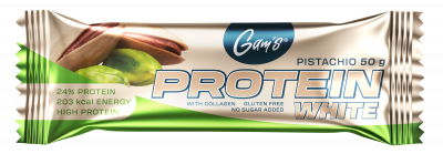 Gam ´s proteinová tyčinka s pistáciovými orieškami a pastou s pistáciovou príchuťou v bielej poleve 50g - LIMITOVANÁ EDÍCIA