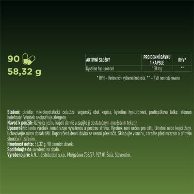 GAM’S HYALURONIC ACID 90 denných dávek