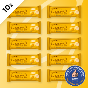 GAM’S PROTEIN TYČINKA BANANA 50g 10 ks