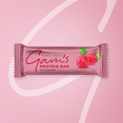 GAM’S PROTEIN TYČINKA RASPBERRY 50g 10 ks