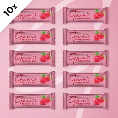 GAM’S PROTEIN TYČINKA RASPBERRY 50g 10 ks
