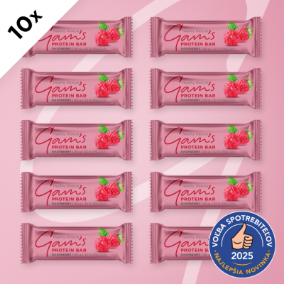 GAM’S PROTEIN TYČINKA RASPBERRY 50g 10 ks