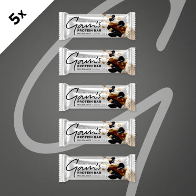 GAM’S MULTILAYER PROTEIN TYČINKA COOKIES 50g 5 ks