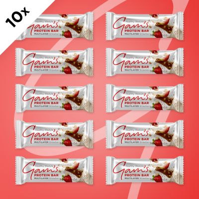 GAM’S MULTILAYER PROTEIN TYČINKA STRAWBERRY 50g 10 ks