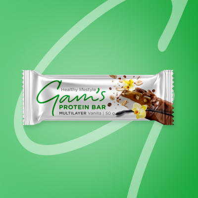 GAM’S MULTILAYER PROTEIN TYČINKA VANILLA 50g 10 ks