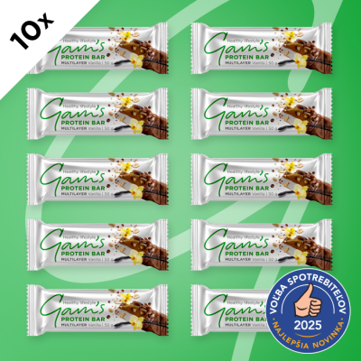 GAM’S MULTILAYER PROTEIN TYČINKA VANILLA 50g 10 ks