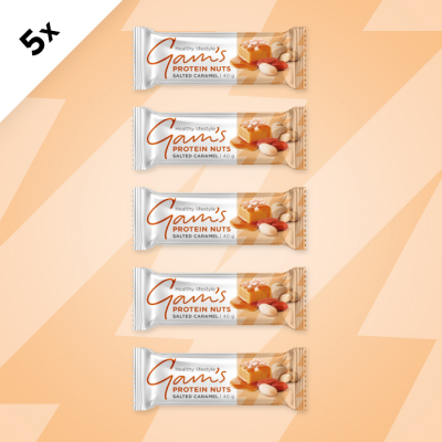 GAM’S NUTS PROTEIN TYČINKA SALTED CARAMEL40g 5 ks