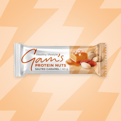 GAM’S NUTS PROTEIN TYČINKA SALTED CARAMEL40g 10 ks
