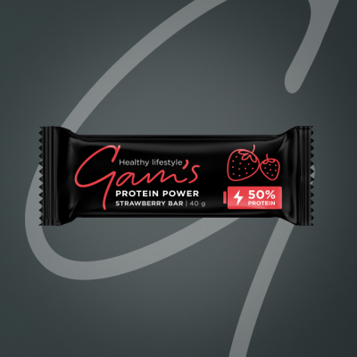 GAM’S PROTEIN POWER TYČINKA STRAWBERRY 40g 10 ks