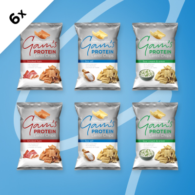 GAM’S PROTEIN CHIPS 65g mix 6 ks