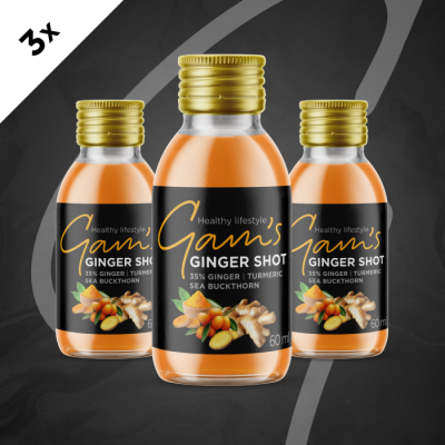 Gam's Ginger Shot Kurkuma & Rakytník  60 ml 3 ks
