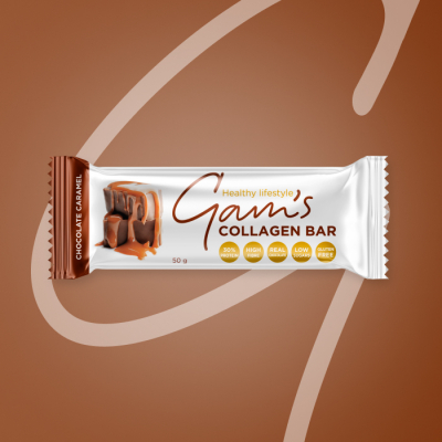 GAM’S COLLAGEN TYČINKA CHOCOLATE CARAMEL 50 g 10 ks