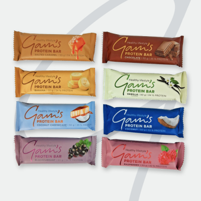 GAM’S PROTEÍNOVÉ CORE TYČINKY 50 g – MULTIPACK 24 ks