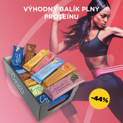 GAM’S PROTEÍNOVÉ CORE TYČINKY 50 g – MULTIPACK 24 ks