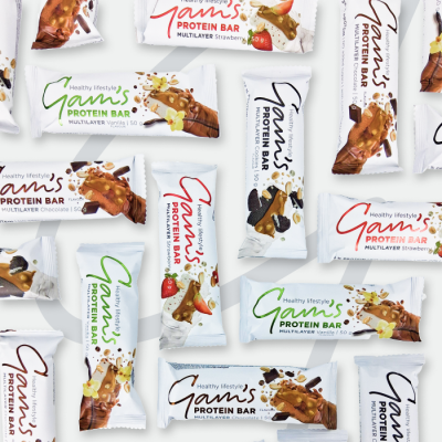 GAM’S PROTEÍNOVÉ MULTILAYER TYČINKY 50 g – MULTIPACK 24 ks