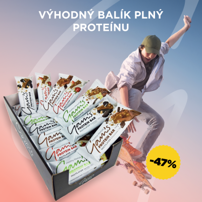 GAM’S PROTEÍNOVÉ MULTILAYER TYČINKY 50 g – MULTIPACK 24 ks