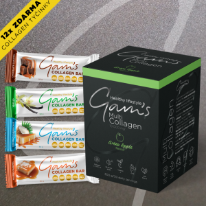 KOLAGENOVÝ MEGABONUS: GAM’S MULTICOLLAGEN JABLKO + 12x GAM’S COLLAGEN TYČINIEK