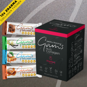 KOLAGENOVÝ MEGABONUS: GAM’S MULTICOLLAGEN JAHODA + 12x GAM’S COLLAGEN TYČINIEK