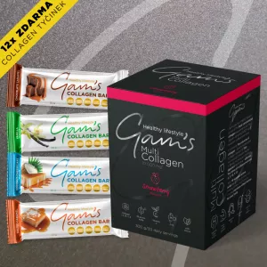KOLAGENOVÝ MEGABONUS: GAM’S MULTICOLLAGEN JAHODA + 12x GAM’S COLLAGEN TYČINIEK