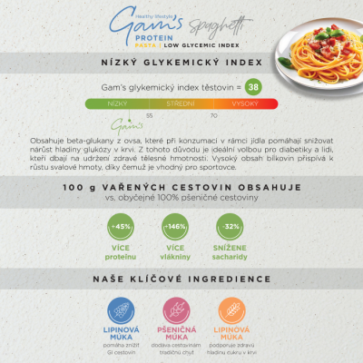 GAM’S PROTEIN SPAGHETTI - 4 ks