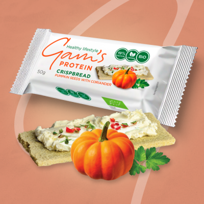 GAM’S PROTEIN BIO CRISPBREAD DÝŇOVÁ SEMÍNKA S KORIANDREM 50 g - 5 ks