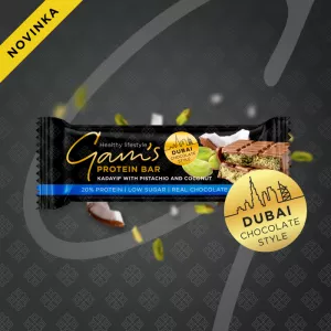 GAM’S PROTEIN DUBAI TYČINKA KADAIF S PISTÁCIAMI A KOKOSOM 60 g