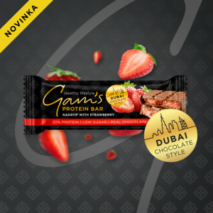 GAM’S PROTEIN DUBAI TYČINKA KADAIF S JAHODAMI 60 g