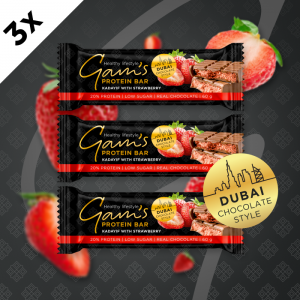 GAM’S PROTEIN DUBAI TYČINKA KADAIF S JAHODAMI 60 g - 3 ks