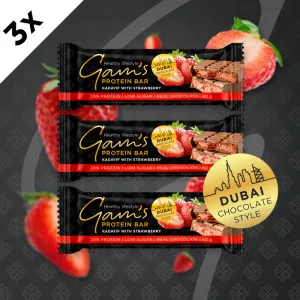 GAM’S PROTEIN DUBAI TYČINKA KADAIF S JAHODAMI 60 g - 3 ks