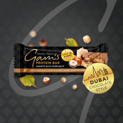 GAM’S PROTEIN DUBAI TYČINKA KADAIF S LÍSKOVÝMI OŘÍŠKY 60 g - 3 ks